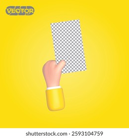 hand gesture holding phone 3D vector icon set on a yellow background. realistic illustration. for design need, animation, game, apps, Ui Design, web design, presentation, flyer or poster, social media