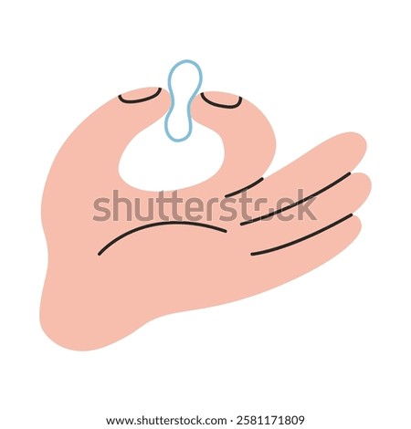 Hand gesture, holding something between thumb and index finger, OK Sign. Gesturing human arms. Trendy modern vector illustration isolated on white background, hand drawn, flat design