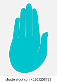 Hand Gesture humah sticker, drawing concept
style.