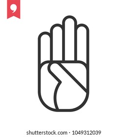 Hand gesture icon