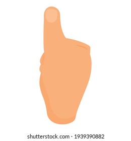 Hand gesture icon. Cartoon of Hand gesture vector icon for web design isolated on white background