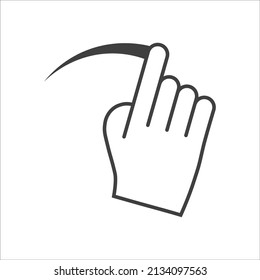 Hand gesture icon design template vector isolated