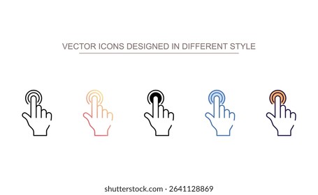 Hand Gesture icon design with white background stock illustration