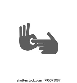 hand gesture icon. Element of hands icons. Premium quality graphic design icon. Signs, outline symbols collection icon for websites, web design, mobile app on white background