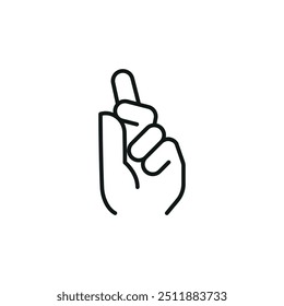 Hand Gesture icon with finger pointing upwards. Simple and minimalistic design suitable for social media, app, and web design. Vector illustration