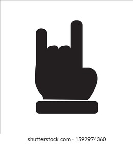 Hand gesture icon flat design black color