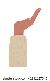 Handgesichtssymbol flach isoliert Symbol einzeln