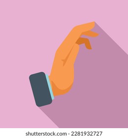 Vector plano del icono de gesto de mano. Dedo. Palm pose