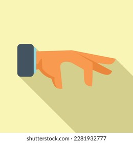 Hand gesture icon flat vector. Finger hold. Arm pose