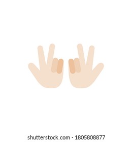 Hand Gesture Icon, Hand Gesture Of Hip Hop Or Rap, Vector.