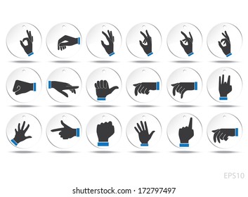 Hand Gesture Icon : Illustration EPS10