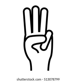 Imagen de icono de gesto de mano 