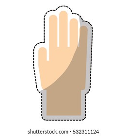 hand gesture icon image vector illustration design 