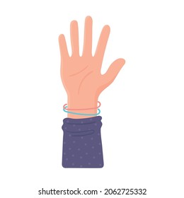 hand up gesture icon isolated