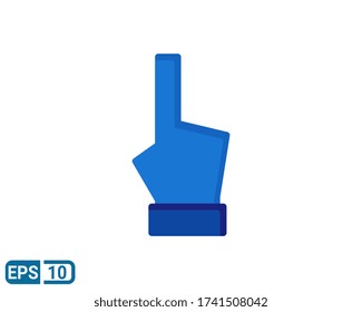 hand gesture icon isolated on white background. vector illustration in flat style. Editable color. EPS 10