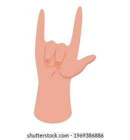 Hand gesture icon. Isometric of Hand gesture vector icon for web design isolated on white background