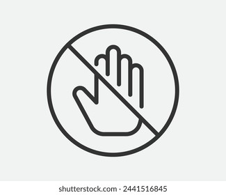 Línea de iconos de gestos de mano Diseño de moda simple.