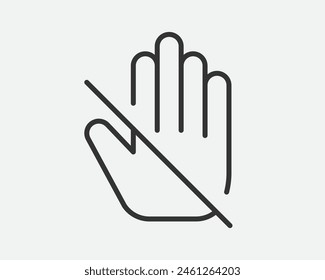 Hand Gesture Icon Line Simple Trendy Design.