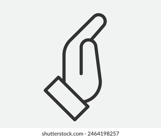 Hand Gesture Icon Line Simple Trendy Design.