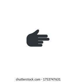 Diseño sencillo del logotipo del icono de gestos de mano 