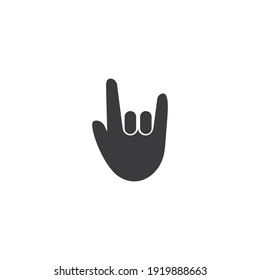 Hand gesture icon logo simple template design 