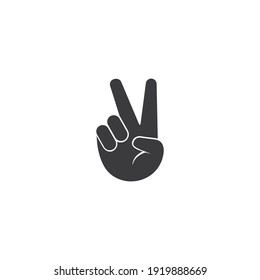 Hand Gesture Icon Logo Simple Template Stock Vector (Royalty Free ...