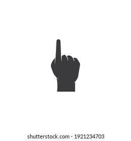 Diseño sencillo del logotipo del icono de gestos de mano