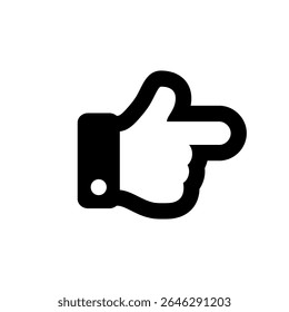 hand gesture icon on white background border