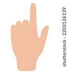 hand gesture icon over white