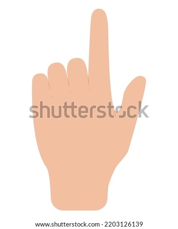 hand gesture icon over white
