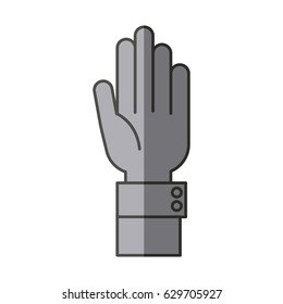 Hand gesture icon. Palm human people and communication theme. Isolated design. Vector illustration