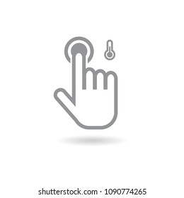 Hand Gesture icon push sliding