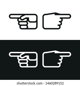 Hand gesture icon. Simple linear vector illustration.