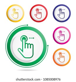 Hand Gesture icon sliding