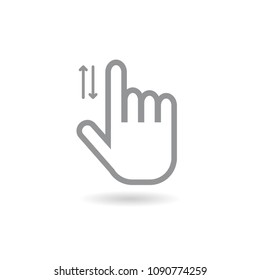 Hand Gesture icon sliding up down