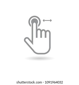 Hand Gesture icon sliding  . Vector illustration.