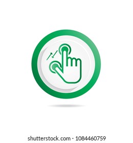 Hand Gesture icon Two fingers,narrow