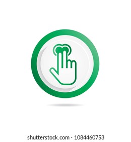 Hand Gesture icon Two fingers,touch 
