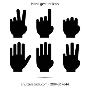 Icono de gesto mano ilustración vectorial gráfico en el fondo