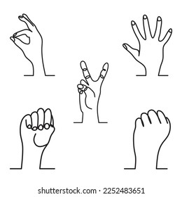 hand gesture icon vector illustration symbol design