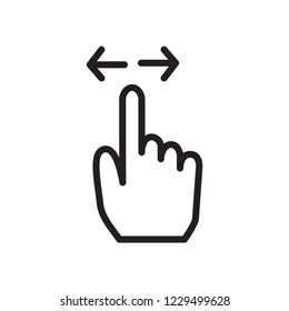 Hand gesture icon vector logo template