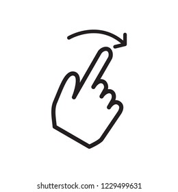 Hand gesture icon vector logo template