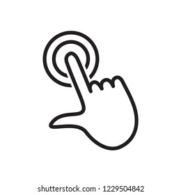 Hand gesture icon vector logo template
