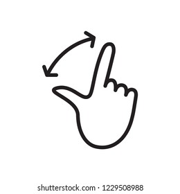 Hand gesture icon vector logo template