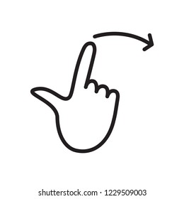 Hand gesture icon vector logo template