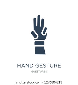 hand gesture icon vector on white background, hand gesture trendy filled icons from Guestures collection, hand gesture vector illustration