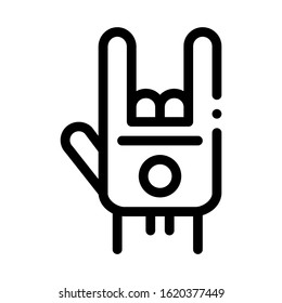 Hand Gesture Icon Vector. Outline Hand Gesture Sign. Isolated Contour Symbol Illustration