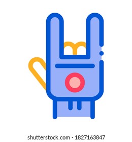 Vector de iconos de gesto manual. Signo de gesto de mano de contorno. Ilustración de símbolo de contorno aislado
