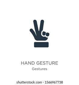 Hand gesture icon vector. Trendy flat hand gesture icon from gestures collection isolated on white background. Vector illustration can be used for web and mobile graphic design, logo, eps10