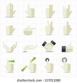 Hand gesture icons